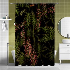 Fern Black Shower Curtain 48  X 72  (small)  by snowwhitegirl