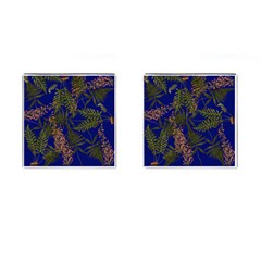 Fern Blue Cufflinks (square) by snowwhitegirl