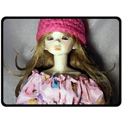 Cute In Pink Fleece Blanket (large)  by snowwhitegirl