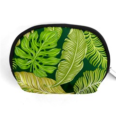 Tropical Green Leaves Accessory Pouch (medium) by snowwhitegirl