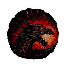 Dragon Standard 15  Premium Flano Round Cushions by Sudhe