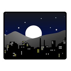 City At Night Double Sided Fleece Blanket (small)  by Pakrebo