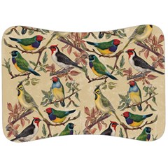 Vintage Birds Velour Seat Head Rest Cushion by Valentinaart