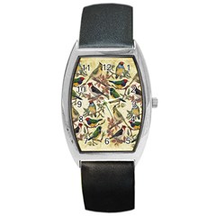 Vintage Birds Barrel Style Metal Watch by Valentinaart