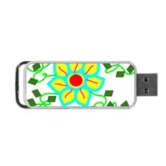 Digital Flower Portable Usb Flash (one Side) by okhismakingart