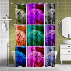 Color Block Queen Annes Lace Collage Shower Curtain 48  X 72  (small)  by okhismakingart