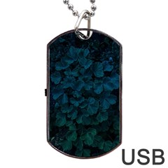 Columbine Leaves Dog Tag Usb Flash (one Side) by okhismakingart