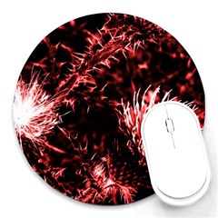 Red Thistle Round Mousepads by okhismakingart