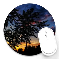 Sumac Sunset Round Mousepads by okhismakingart