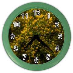 Yellow Goldrenrod Color Wall Clock by okhismakingart