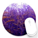 Yellow and Blue Goldenrod Round Mousepads Front