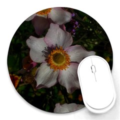 Light Purple Blossoms Round Mousepads by okhismakingart