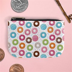 Donut Pattern With Funny Candies Mini Coin Purse by genx