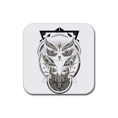 Owl Rubber Coaster (square)  by Sudhe