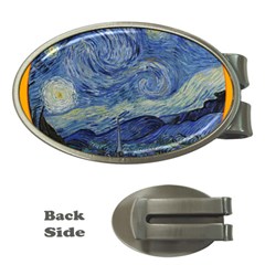The Starry Night Starry Night Over The Rhne Pain Money Clips (oval)  by Sudhe