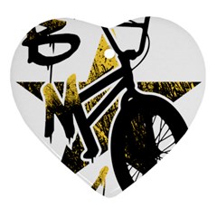 Bmx Heart Ornament (two Sides) by Melcu