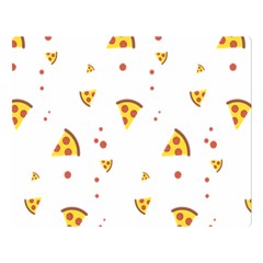 Pizza Pattern Pepperoni Cheese Funny Slices Double Sided Flano Blanket (large)  by genx