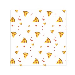 Pizza Pattern Pepperoni Cheese Funny Slices Small Satin Scarf (square) by genx