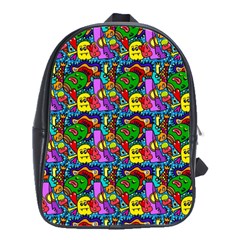 Graffiti 3 1 School Bag (large) by ArtworkByPatrick