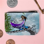 Cute Fairy Dancing On A Piano Mini Coin Purse Back