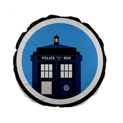 Doctor Who Tardis Standard 15  Premium Flano Round Cushions by Sudhe