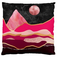 Pink And Black Abstract Mountain Landscape Standard Flano Cushion Case (one Side) by charliecreates