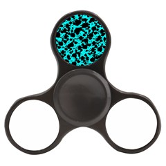 Bright Turquoise And Black Leopard Style Paint Splash Funny Pattern Finger Spinner by yoursparklingshop