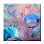 Abstract clouds and moon Tile Coasters Front