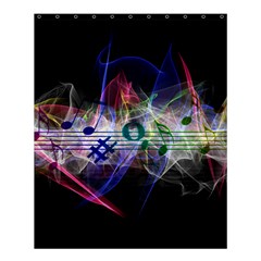 Particles Music Clef Wave Shower Curtain 60  X 72  (medium)  by HermanTelo