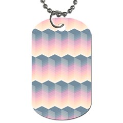 Seamless Pattern Background Block Pink Dog Tag (one Side) by HermanTelo