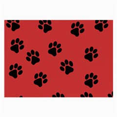 Paw Prints Background Animal Large Glasses Cloth by HermanTelo