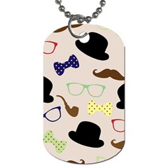 Moustache Hat Bowler Dog Tag (one Side) by HermanTelo