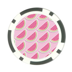 Melons Pattern Food Fruits Melon Poker Chip Card Guard (10 Pack) by Pakrebo