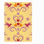 Pattern Bird Flower Large Garden Flag (Two Sides) Back