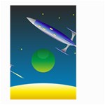 Rocket Spaceship Space Large Garden Flag (Two Sides) Back