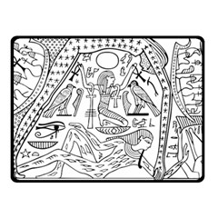 Egyptian Hieroglyphics History Seb Double Sided Fleece Blanket (small)  by Pakrebo