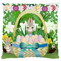 Graphic Easter Easter Basket Spring Large Flano Cushion Case (one Side) by Pakrebo