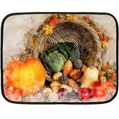 Pumpkin Vegetables Autumn Fleece Blanket (mini) by Pakrebo