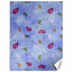 Ladybug Blue Nature Canvas 36  X 48  by HermanTelo