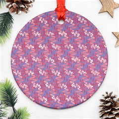 Pattern Abstract Squiggles Gliftex Ornament (round) by HermanTelo
