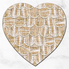 Texture Background Brown Beige Jigsaw Puzzle (heart) by HermanTelo