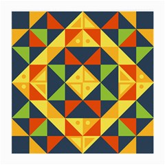 Background Geometric Color Plaid Medium Glasses Cloth (2 Sides) by Mariart