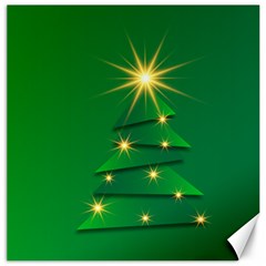 Christmas Tree Green Canvas 16  X 16  by HermanTelo