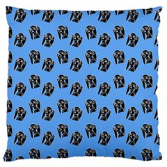 Girl Face Blue Large Cushion Case (two Sides) by snowwhitegirl