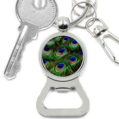 Peacock Feathers Plumage Iridescent Bottle Opener Key Chain by HermanTelo