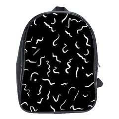 Scribbles Lines Painting School Bag (large) by HermanTelo