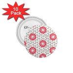 Stamping Pattern Red 1.75  Buttons (10 pack) Front