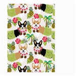 Corgis Hula Pattern Small Garden Flag (Two Sides) Front