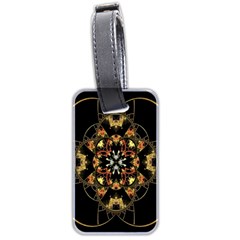 Fractal Stained Glass Ornate Luggage Tag (two Sides) by Sapixe