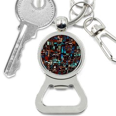 Stained Glass Mosaic Abstract Bottle Opener Key Chain by Sapixe